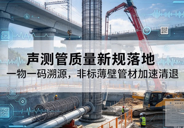九寨沟声测管质量新规落地，一物一码溯源，非标薄壁管材加速清退