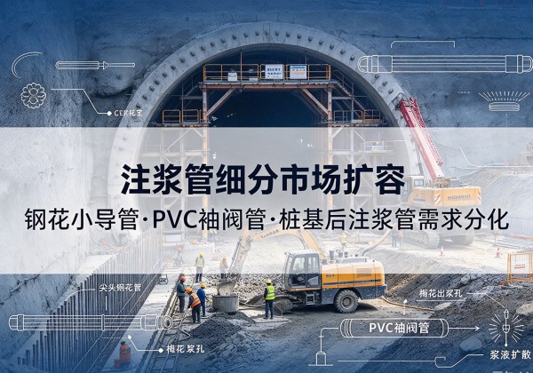 九寨沟注浆管细分市场扩容，隧道钢花小导管、PVC 袖阀管、桩基后注浆管需求分化